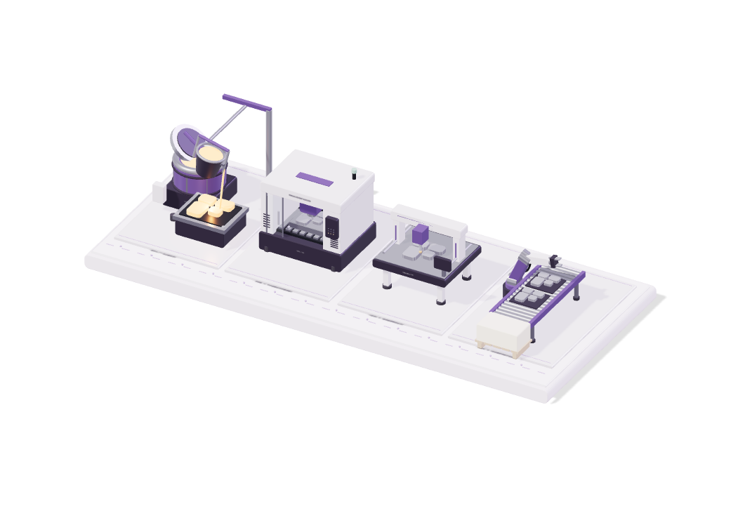Illustration of a manufacturing floor